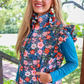 Gwen Floral Puffer Vest