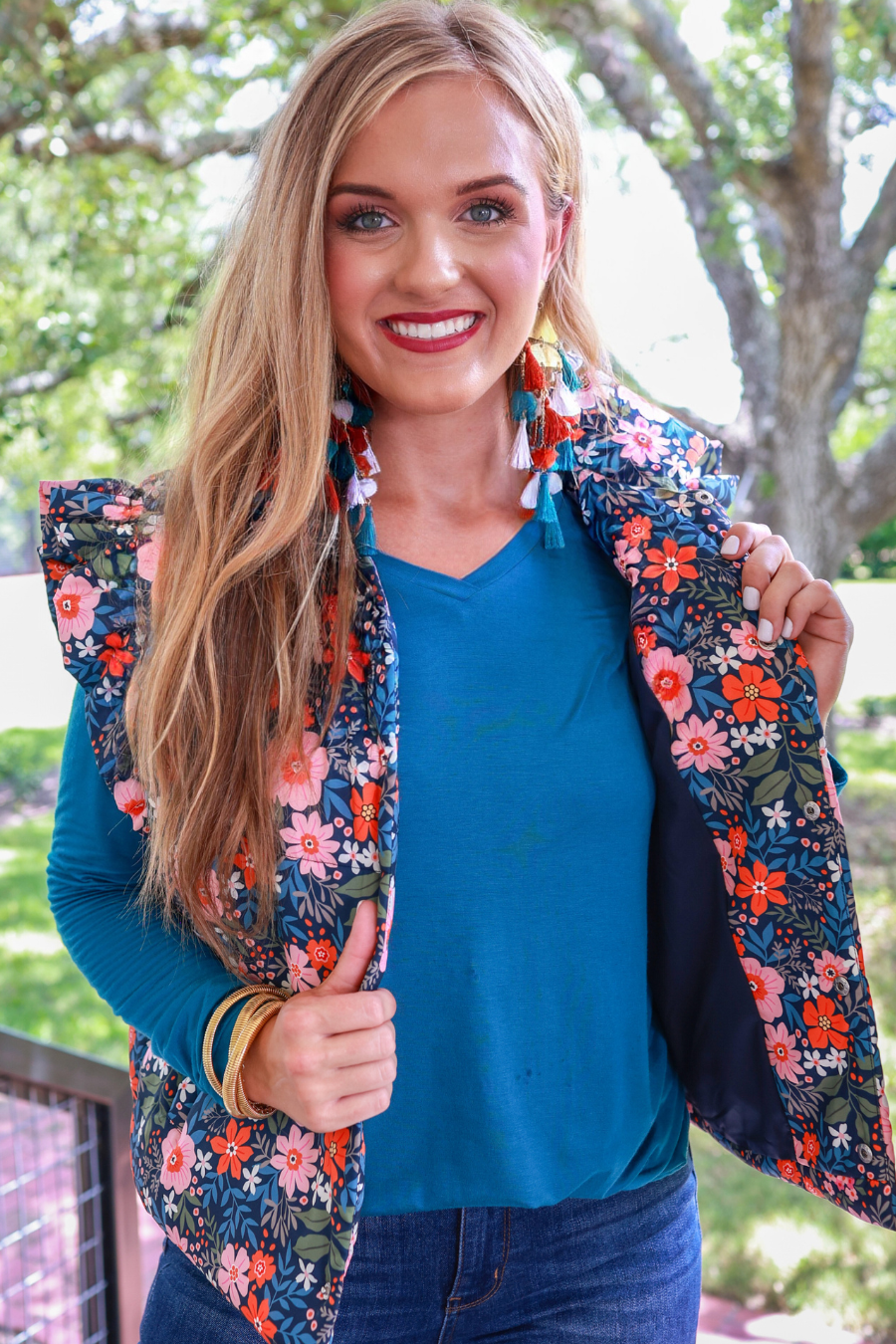 Gwen Floral Puffer Vest