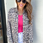 Chelsey Button Up Top, Leopard