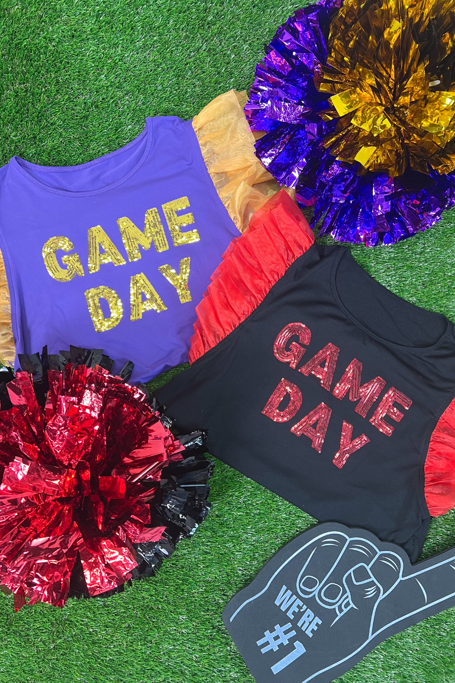 It's Game Day Sequin Patch Top