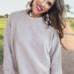 PREORDER Alexis Corded Vintage Pullover - Taupe