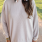 PREORDER Alexis Corded Vintage Pullover - Taupe