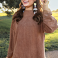PREORDER Alexis Corded Vintage Pullover - Chocolate