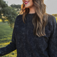 PREORDER Alexis Corded Vintage Pullover - Black