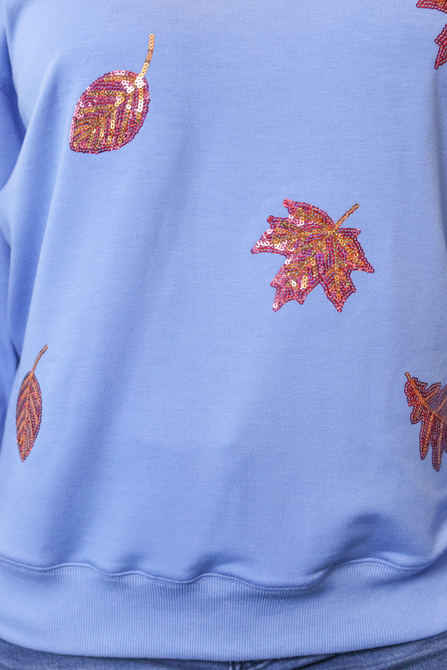 Fall Leaves Sequin Sweatshirt