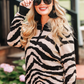 Zuri Zebra Quarter Zip Pullover