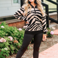 Zuri Zebra Quarter Zip Pullover