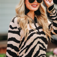 Zuri Zebra Quarter Zip Pullover