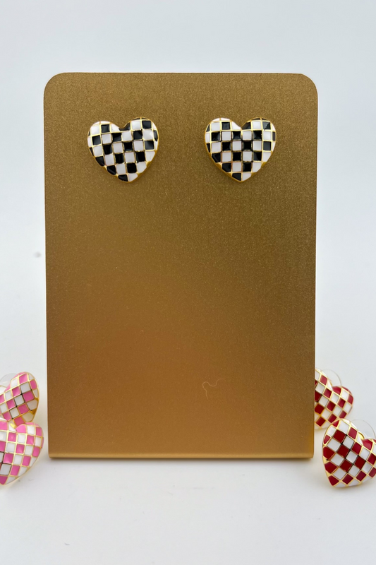 Lost In Love Checkered Earrings