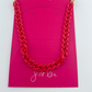 Pink Link Hat Chain