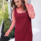 PREORDER- Rory Ribbed Jumper Dress- Burgundy