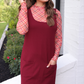 PREORDER- Rory Ribbed Jumper Dress- Burgundy