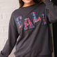 Fall Plaid Patch Pullover