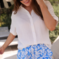 Sawyer Gauze Top, White