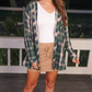 PREORDER Lola Flannel Tunic Top- Green