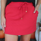 PREORDER Well Loved Ribbed Skort, Red