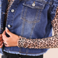 Jordan Ruffle Denim Vest- Dark Denim