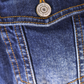 Jordan Ruffle Denim Vest- Dark Denim