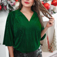 Eve Striped Velvet Top