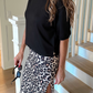 Leopard Printed Midi Skirt