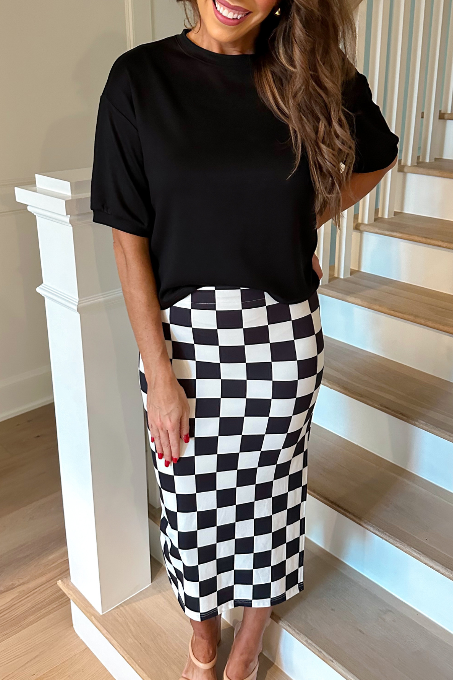 Casual Upgrade Half Sleeve Luxe Top- Black