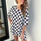 Daily Basis Biker Set, Black/White Checkered