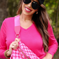 Running Errands Bum Bag, Pink/Pink Checkered