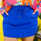 Solid Blue Skort