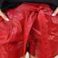 New York Minute Faux Leather Shorts