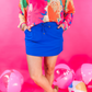 Solid Blue Skort