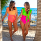 Laying Poolside Color Block Swimsuit - Jess Lea Wholesale