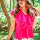 Get The Scoop Ruffle Top