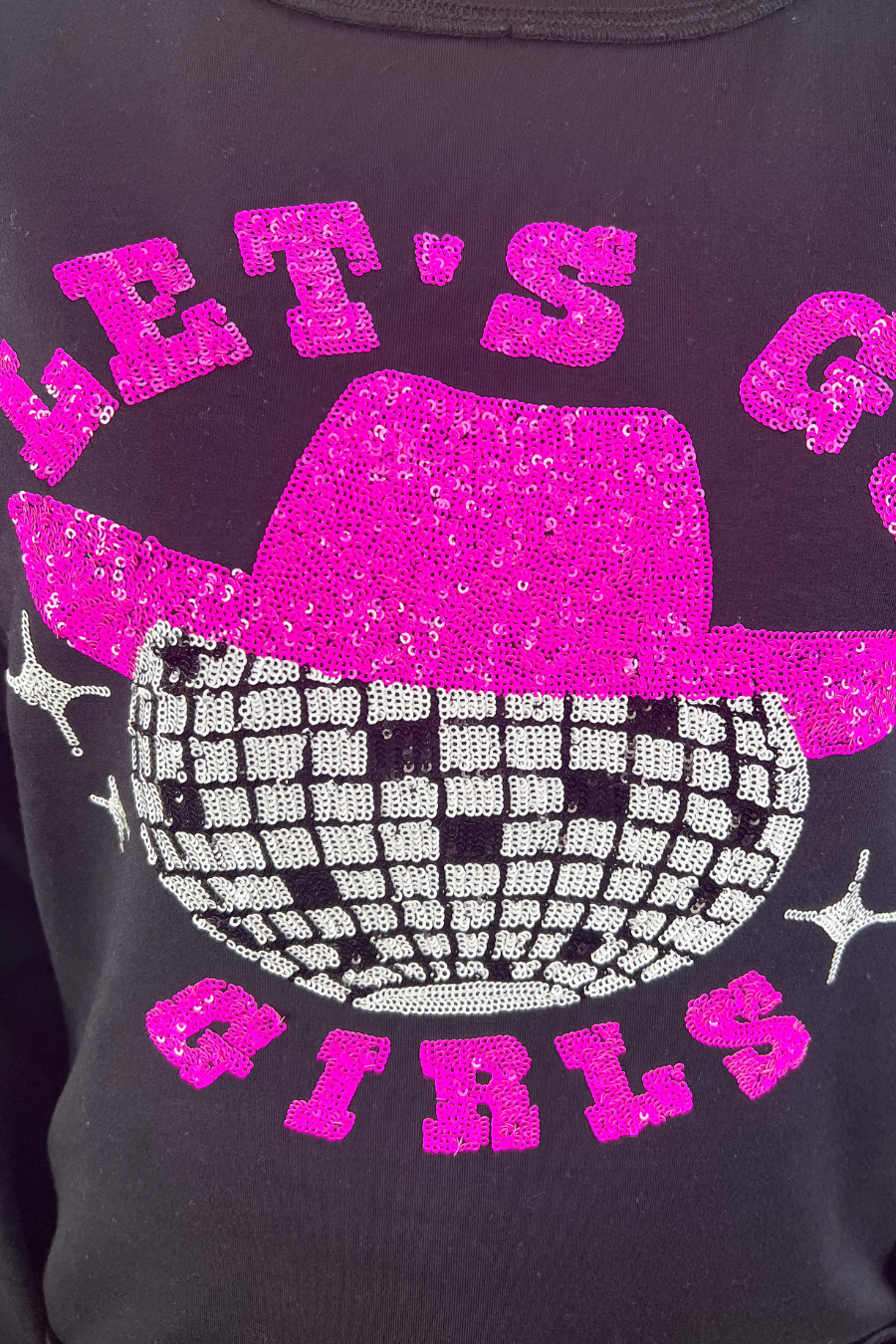 Let's Go Girls Sequin Patch Sweatshirt
