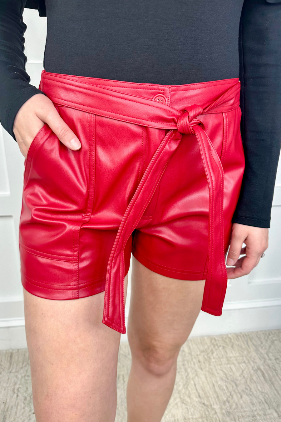 New York Minute Faux Leather Shorts - Jess Lea Wholesale