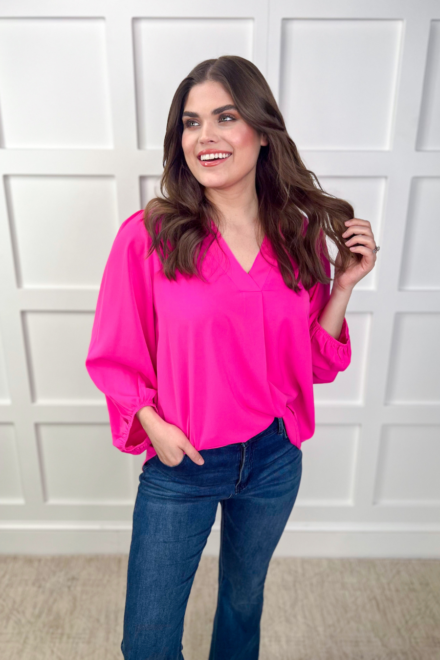 Jamie Balloon Sleeve Top - Jess Lea Wholesale