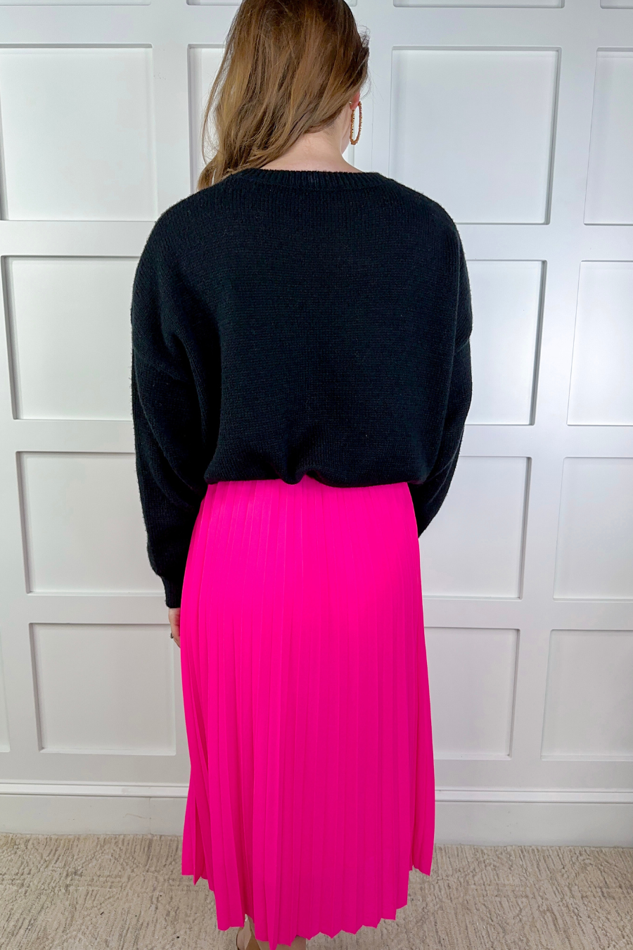 Aubrey Pleated Midi Skirt - Jess Lea Wholesale