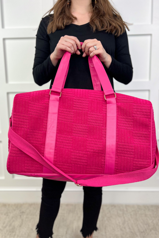 Wherever I Go Textured Duffle Bag