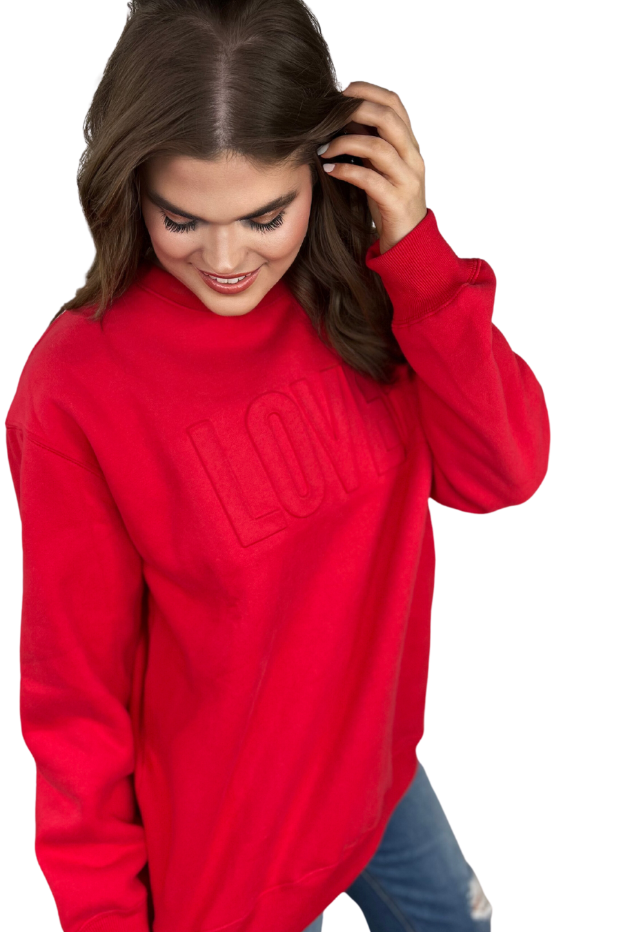 Loved Embossed Sweatshirt