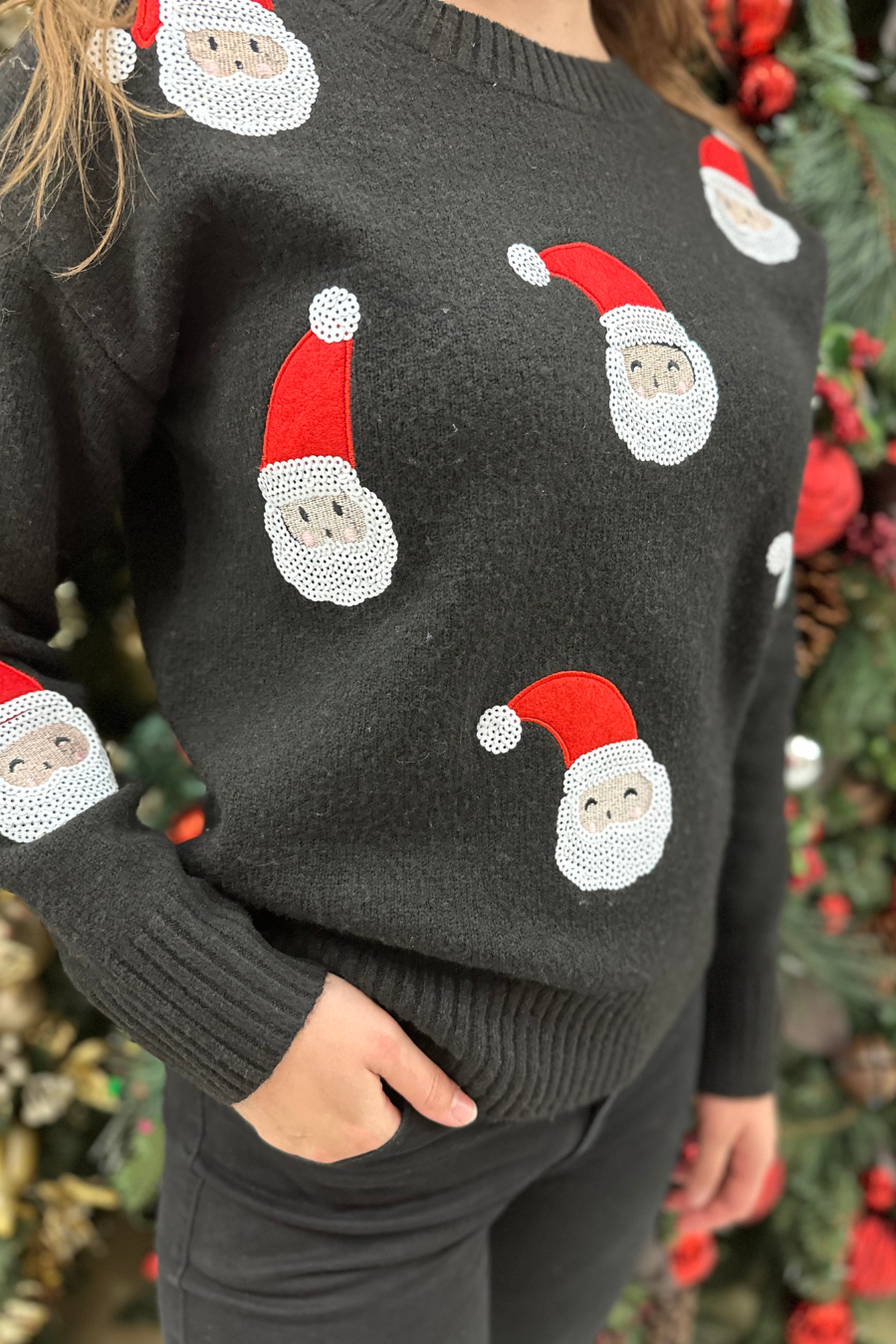 Waiting For Santa Sequin Sweater