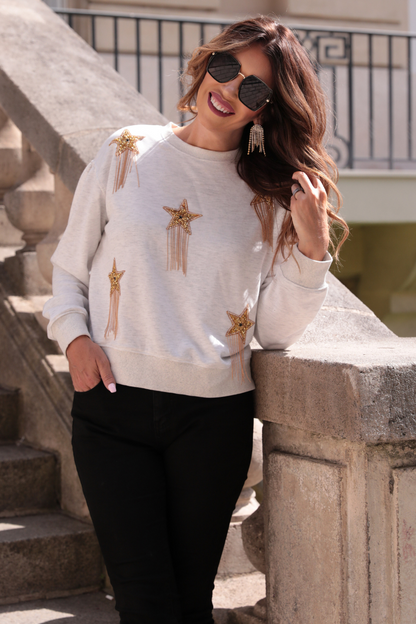 Rising Star Fringe Sweatshirt