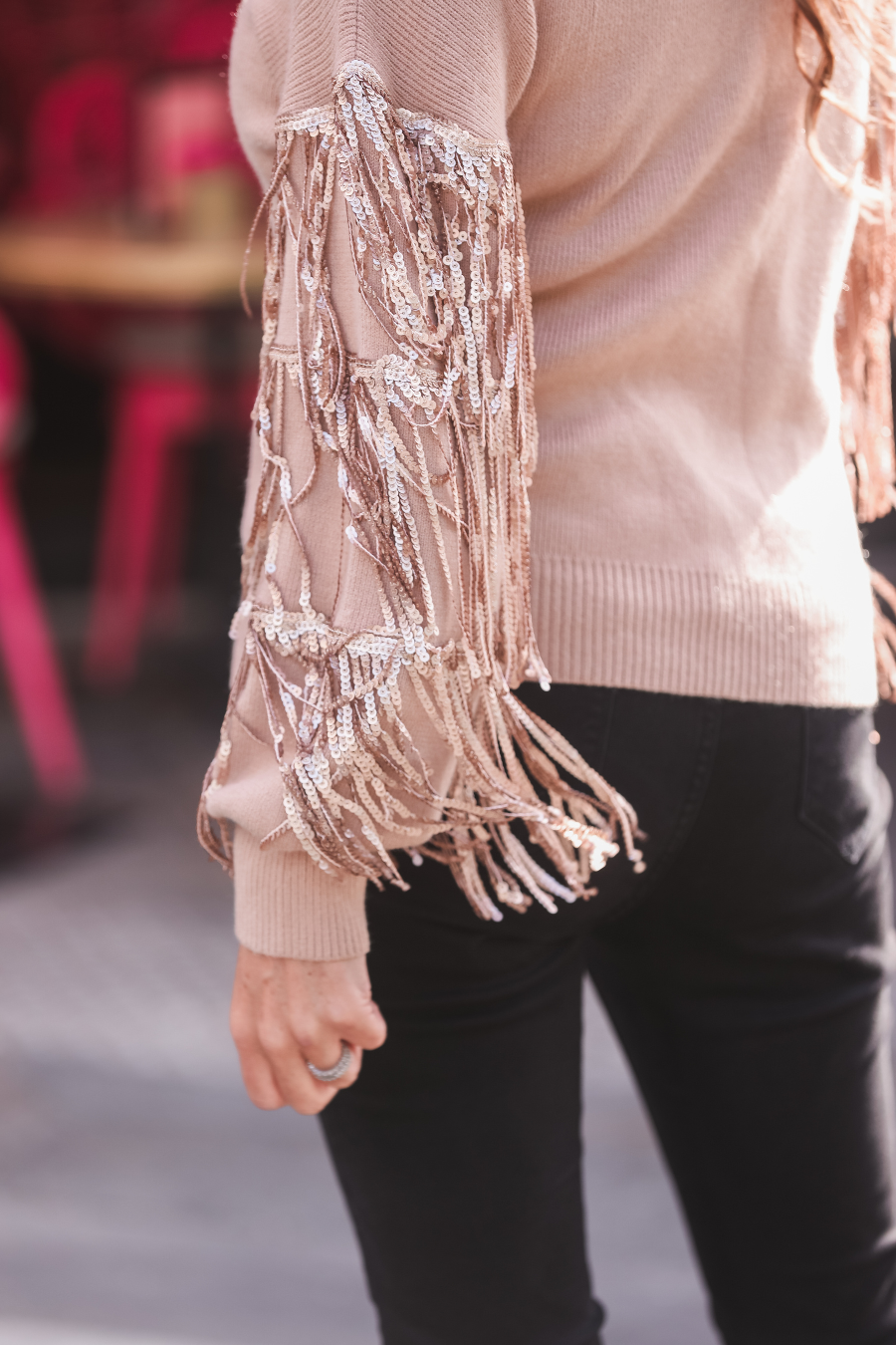 Counting Down Sequin Fringe Sweater