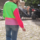 Happy Vibes Color Block Cardigan