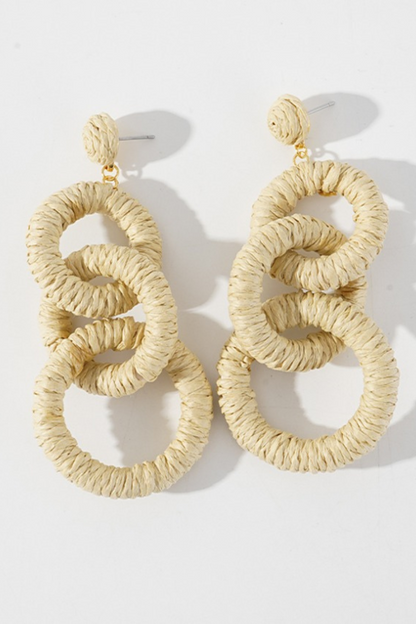 Daisy Raffia Earrings