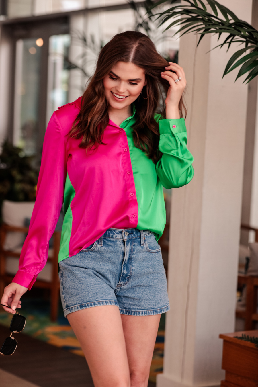 On Trend Button Up Top