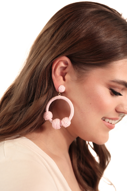 Peony Raffia Earrings
