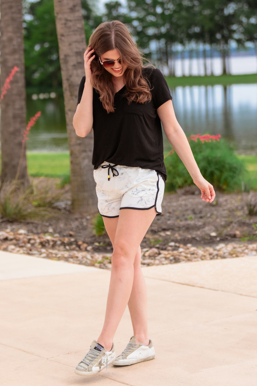 Luxury Getaway Marble Drawstring Everyday Shorts - Jess Lea Wholesale