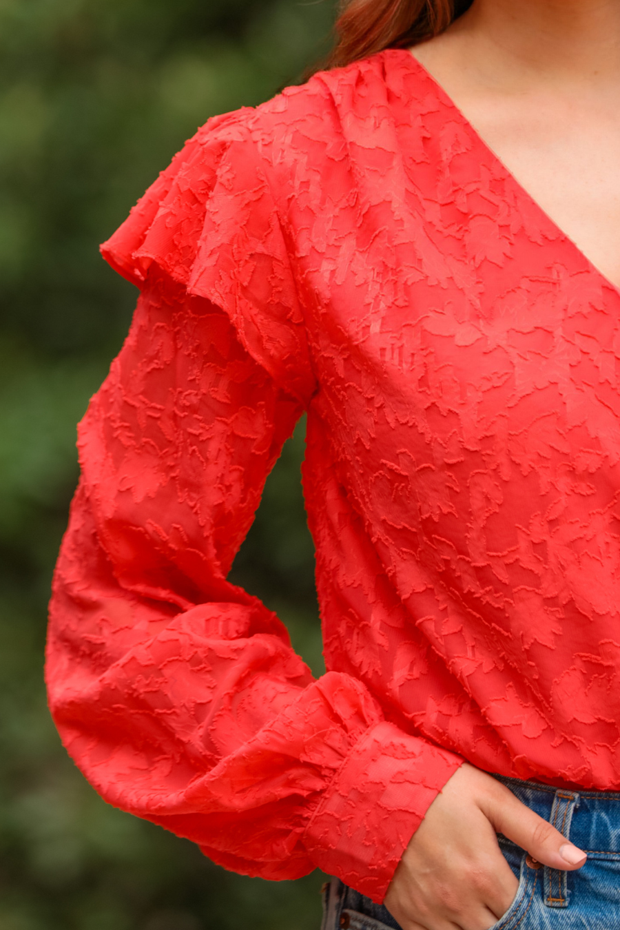 What Is Ruffle Place Going Places Ruffle Bodysuit