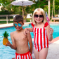 Boys Set Sail Striped Swim Trunks