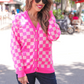 Reality Check Checkered Cardigan