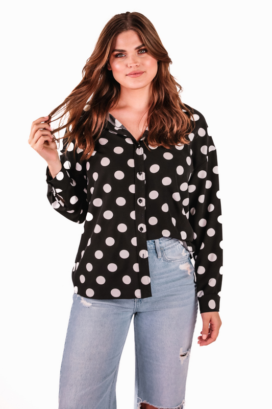 Darling Dot Button Up Top - Jess Lea Wholesale